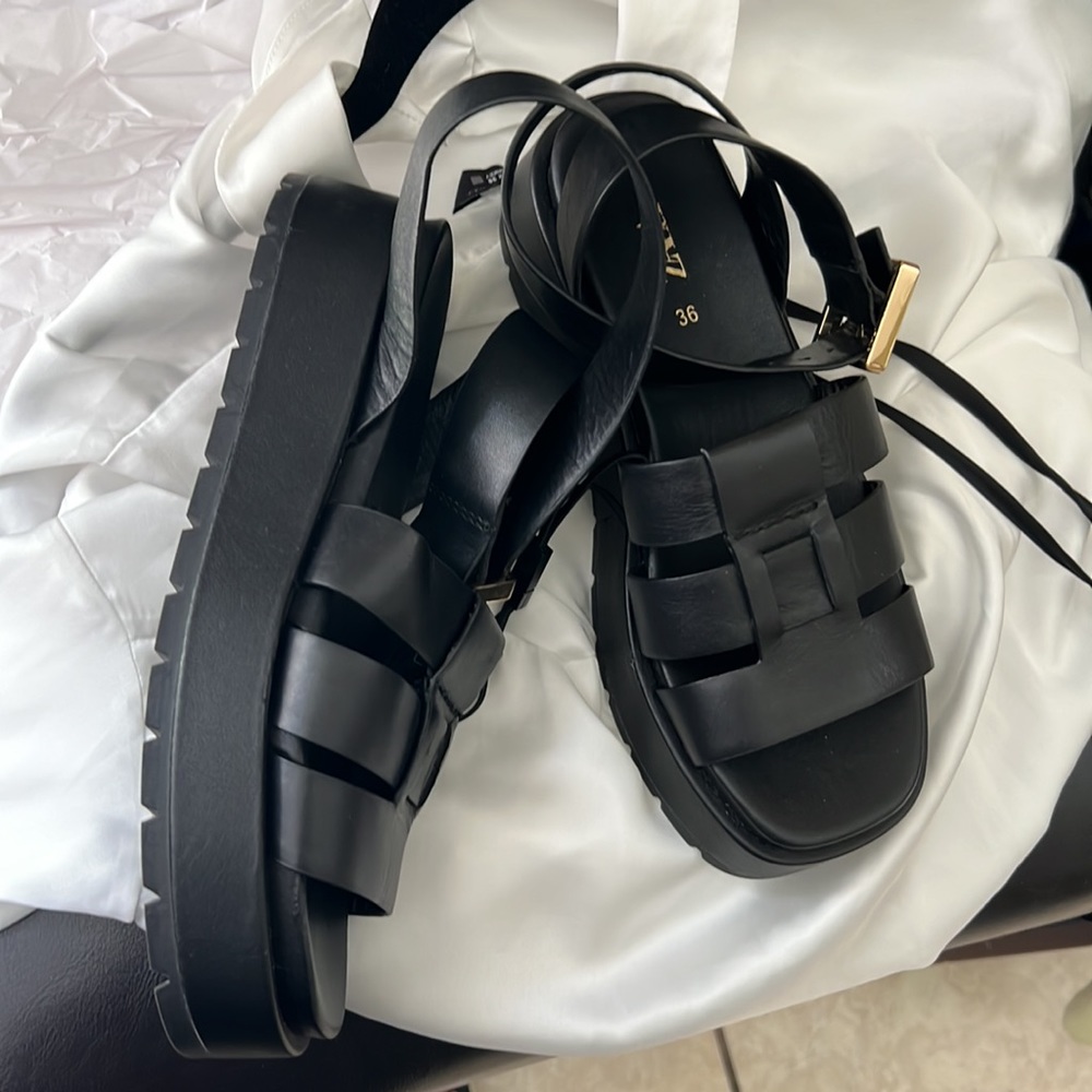 Zara leather sandals